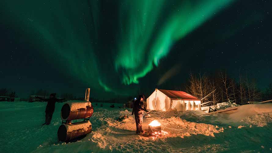 NORTHERN LIGHTS/AURORA BOREALIS, YUKON • SHUTTERSTOCK/NICKOLAS WARNER